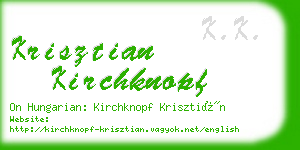 krisztian kirchknopf business card